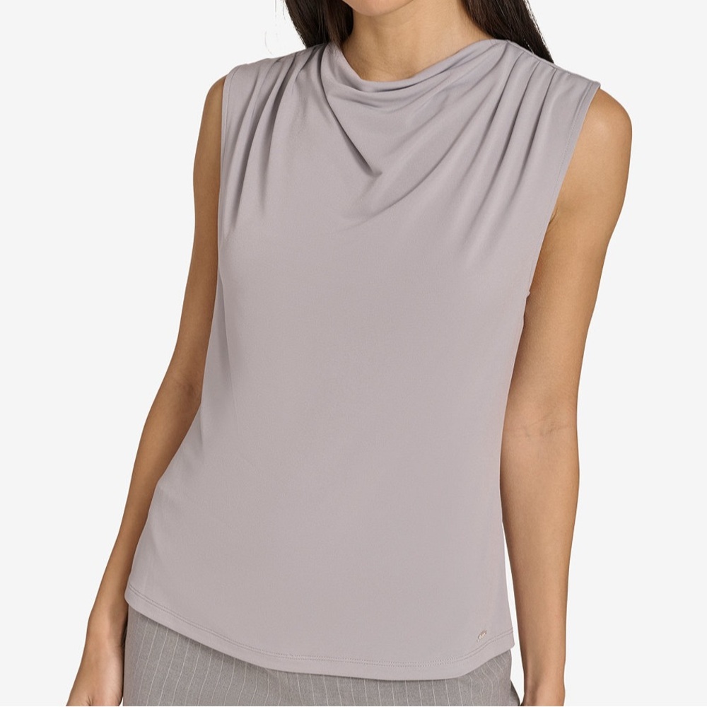 Calvin Klein
Women's Cowlneck Pleated-Shoulder Top
